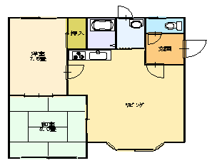 帯広市西12条南15丁目　売貸家（上下２戸） 間取り