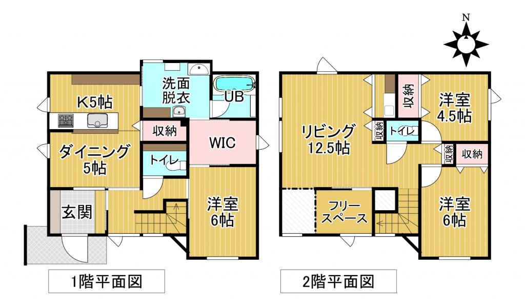 ♪太陽光パネル・都市ガスエコジョーズ♪西１６南１＿中古住宅 間取り