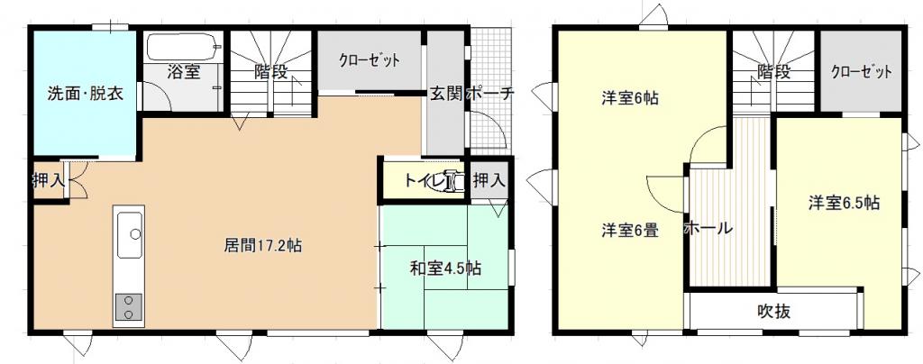 帯広市西8条南40丁目　中古住宅 間取り