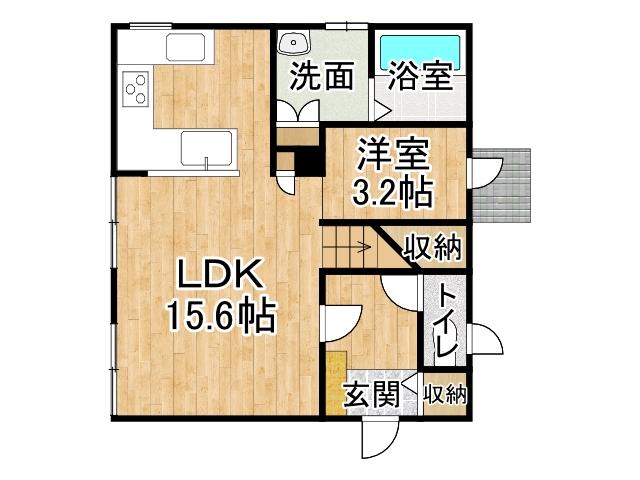 西３条南３６丁目【セキスイハイム様施工！４ＬＤＫ一戸建！】 間取り
