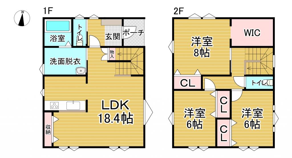 【新築】西8条南2丁目　 間取り