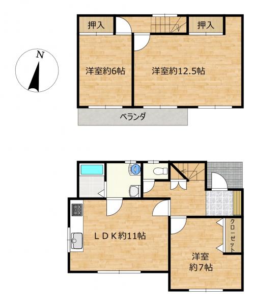 【リフォーム済み・中古物件ならではの価格メリット】帯広市西19条南5丁目10-22 間取り