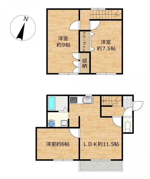 【リフォーム済】帯広市西24条南2丁目12-40 間取り