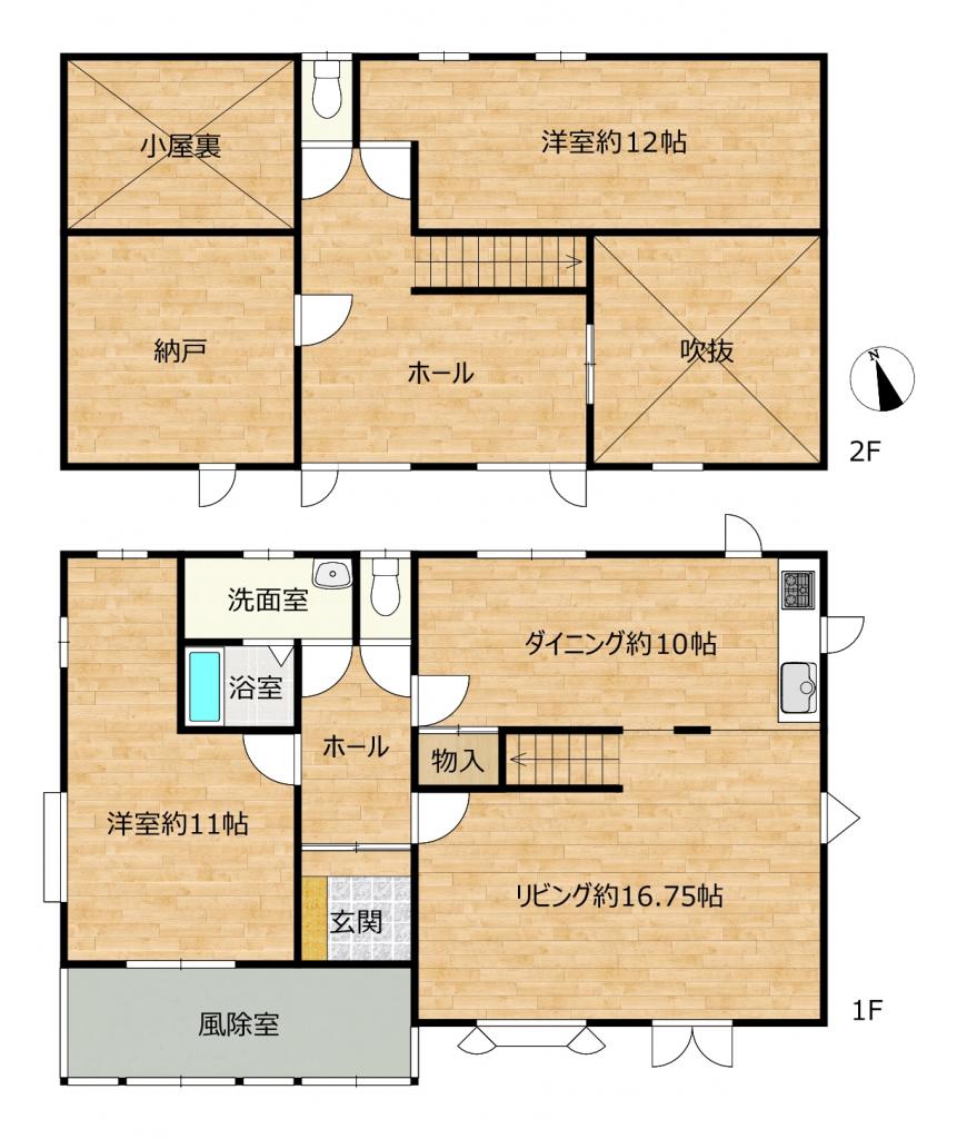 【自然豊かな住宅街】士幌町中士幌西2線83-23 間取り