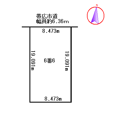 【売土地】帯広市緑ヶ丘二条通2丁目6番6 間取り