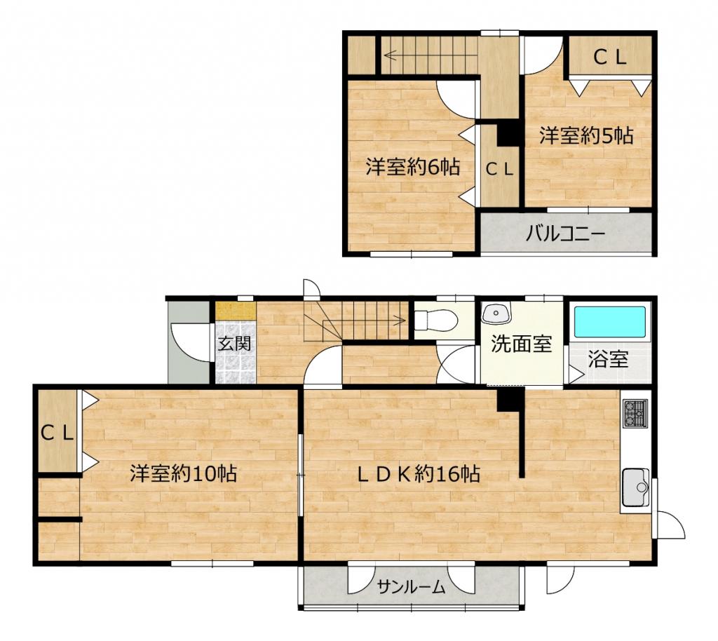 【リフォーム済】帯広市西19条南4丁目30-17 間取り