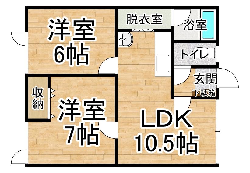 一棟収益アパート＿コーポ１７１ 間取り