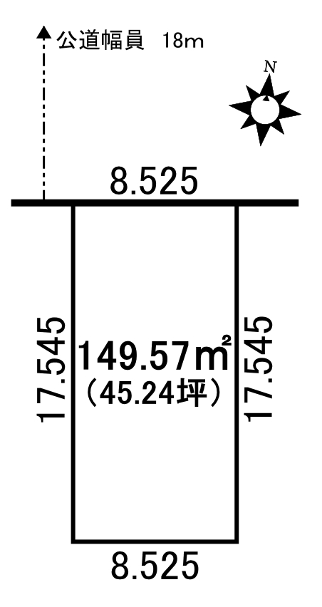 ♪緑地至近♪西１８南４＿土地② 間取り