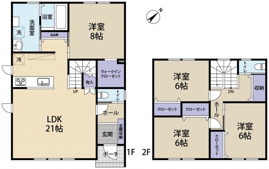 札内中央町　JR 札内駅　徒歩1分【新築住宅】   間取り