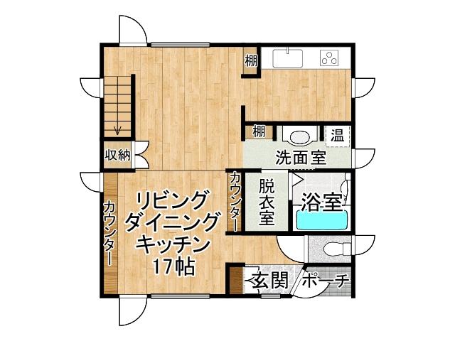 音更町中鈴蘭南１丁目【南道路付き！平成２０年築２ＳＬＤＫ！】 間取り