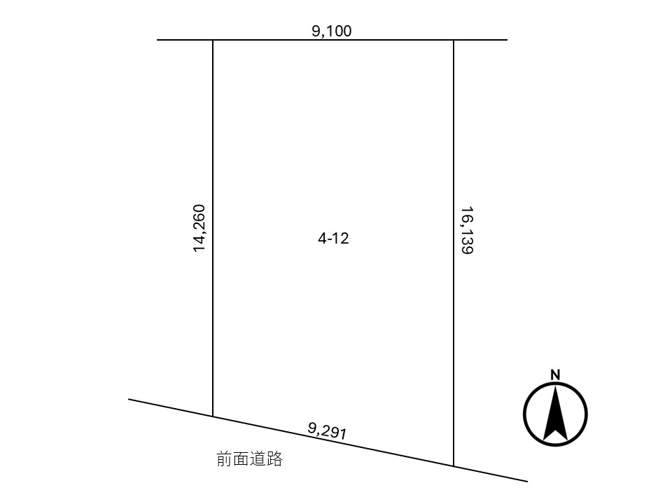 西14条南4丁目　売土地 間取り