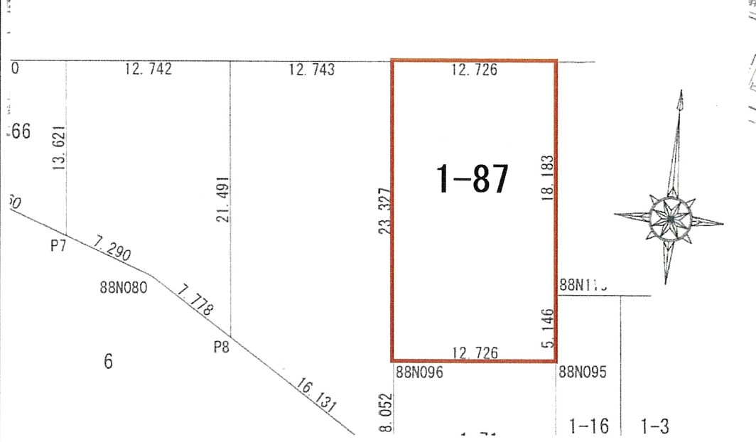 東小学校区域　売土地 間取り