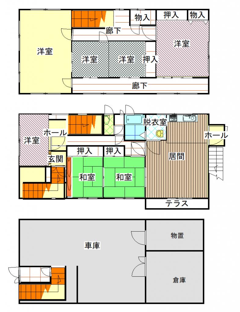 柏小、翔陽中学校区域　東9条南11丁目 間取り