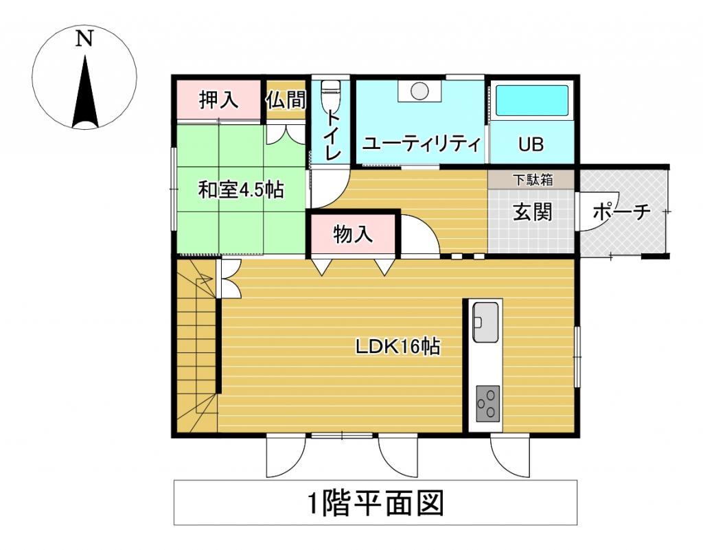 ♪築13年♪　敷地広々活用可能691坪♪　昭和町＿中古住宅 間取り