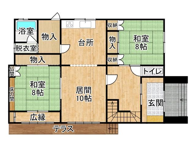西１５条南１２丁目【約１４０坪の広々とした敷地！】 間取り