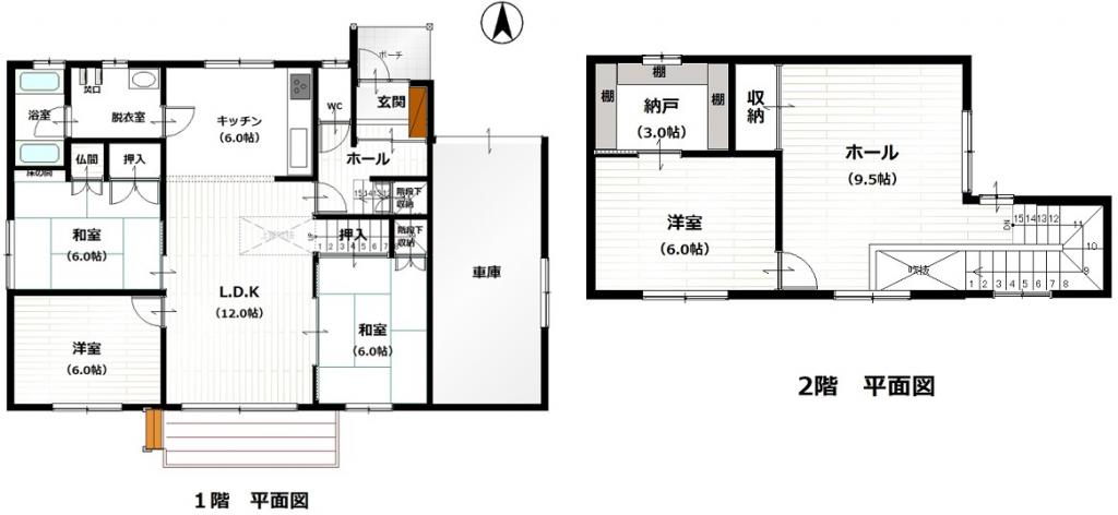価格変更！　帯広市西24条南1丁目　売家　リフォーム、リノベ向け住宅 -  間取り