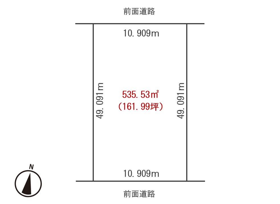 ※商談中※　帯広市西11条南13丁目　南北2面接道♪　売土地 間取り