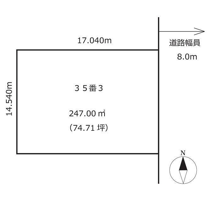 幕別町南町35番３　売土地 間取り