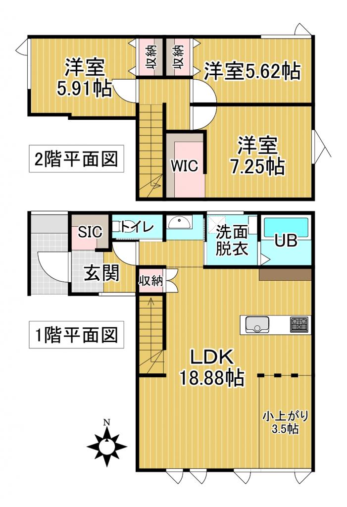  ♪南道路♪西１８南２＿新築住宅 間取り
