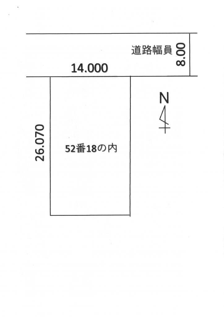売土地　帯広市西18条南5丁目52番18の内　建築条件付き 間取り
