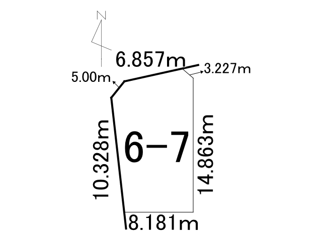 東９条南１９丁目【東エリアの北西角地　４６坪の土地です！】 間取り
