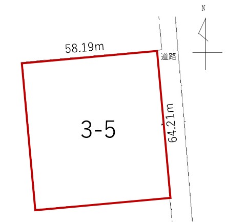 帯広市西17条南6丁目　売土地（約1130.1坪）※市街化調整区域 間取り