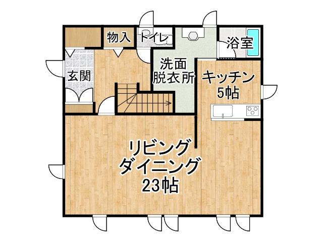 西２３条南４丁目【北西角地！３ＳＬＤＫ一戸建！】 間取り