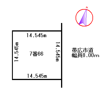 【売土地】帯広市西20条南2丁目7番66 間取り