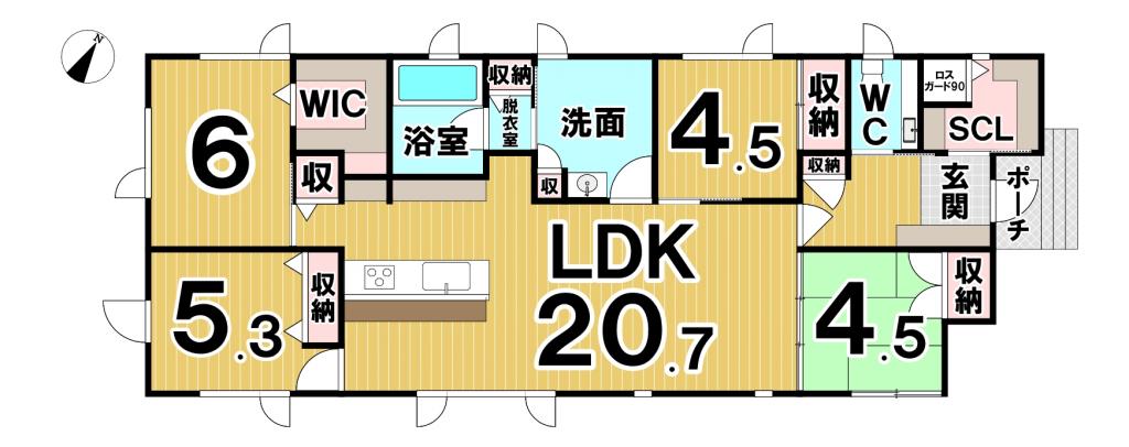 ※商談中※【一条工務店様施工の築浅平家♪】大空町４丁目　中古戸建 間取り