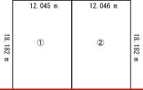 【価格改定】【南道路・仲介料なし】西24南2②　 売土地  間取り