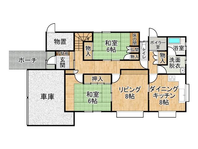 音更町雄飛が丘南区　※商談中【延床面積約１７７㎡のゆったり６ＬＤＫ！】 間取り