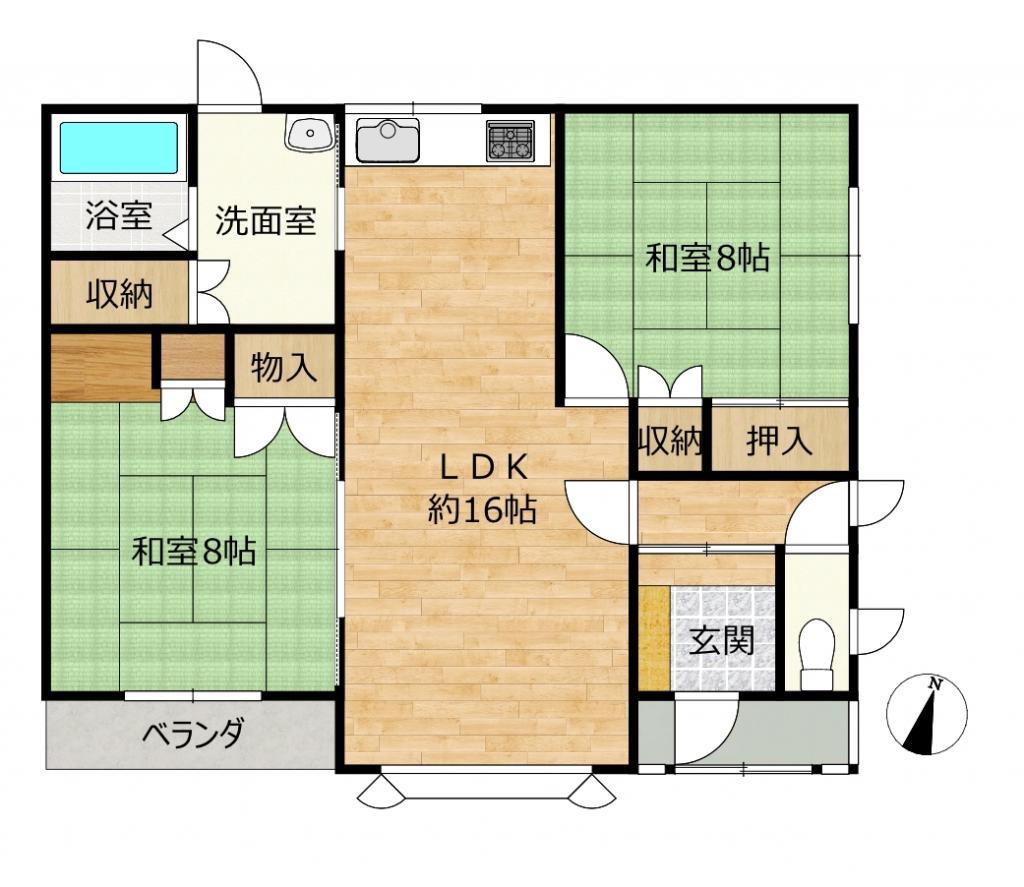 【閑静な住宅街】幕別町札内青葉町300-42 間取り