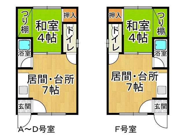 西８条北７丁目【新オーナー様募集！１ＤＫ×６戸！】 間取り