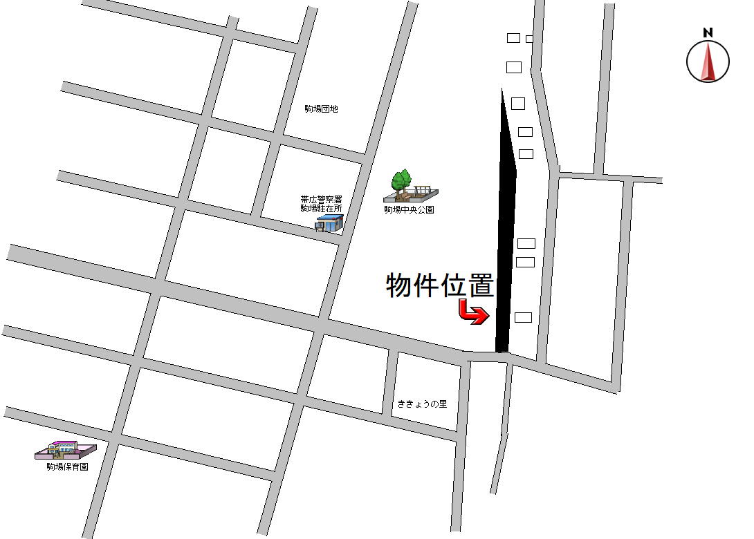 売地　音更町駒場本通1丁目13番4 間取り