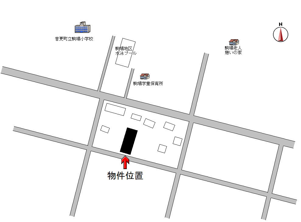 売地　音更町駒場北二条通四丁目8番3 間取り