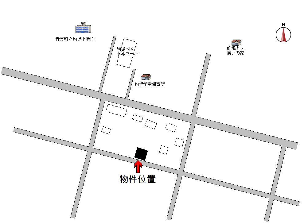 売地　音更町駒場北二条通四丁目8番4 間取り