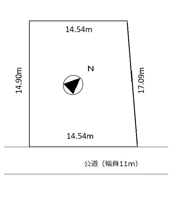 小樽市　眺望の素敵な高台土地　70坪 間取り