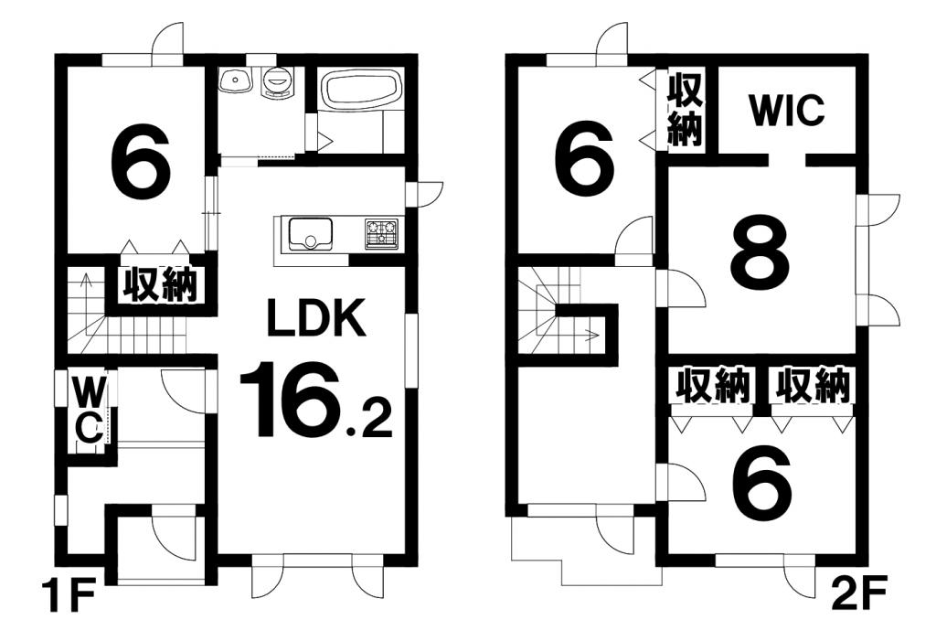 帯広市西15条南32丁目　新築物件　B棟 間取り