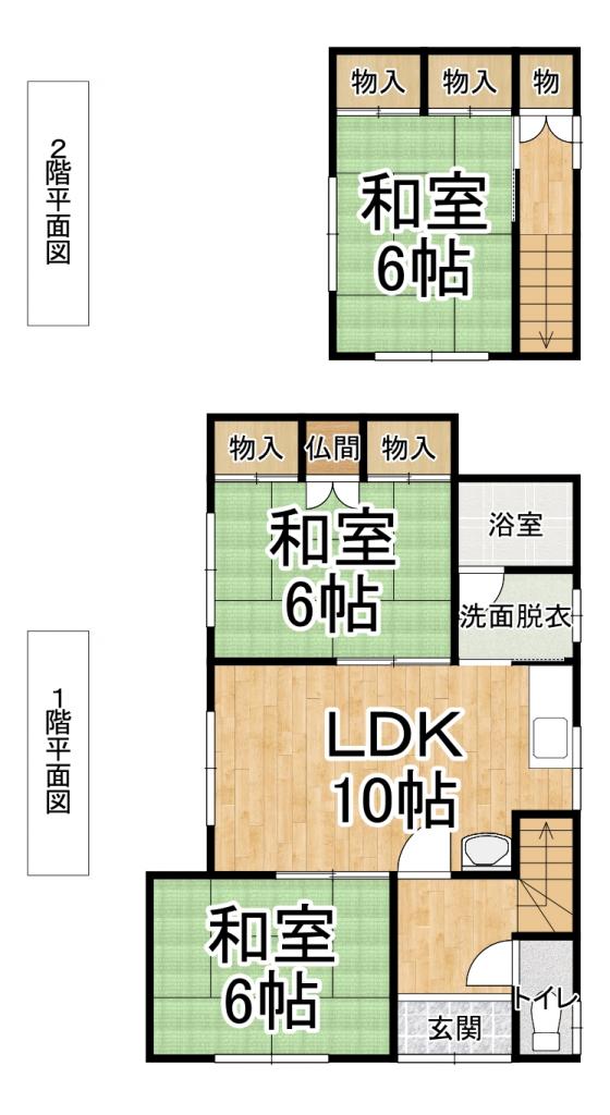 収益戸建　足寄町旭町1丁目［オーナーチェンジ］ 間取り