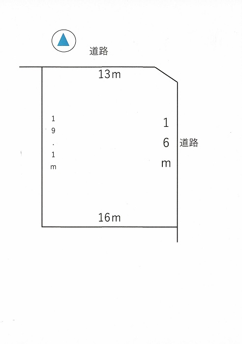 北東角地・建物等解体更地渡・測量無 間取り