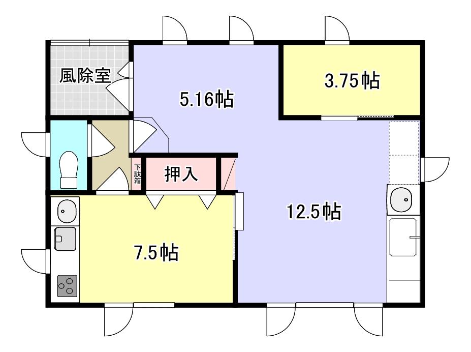 音更町宝来＊売店舗＊仲介 間取り