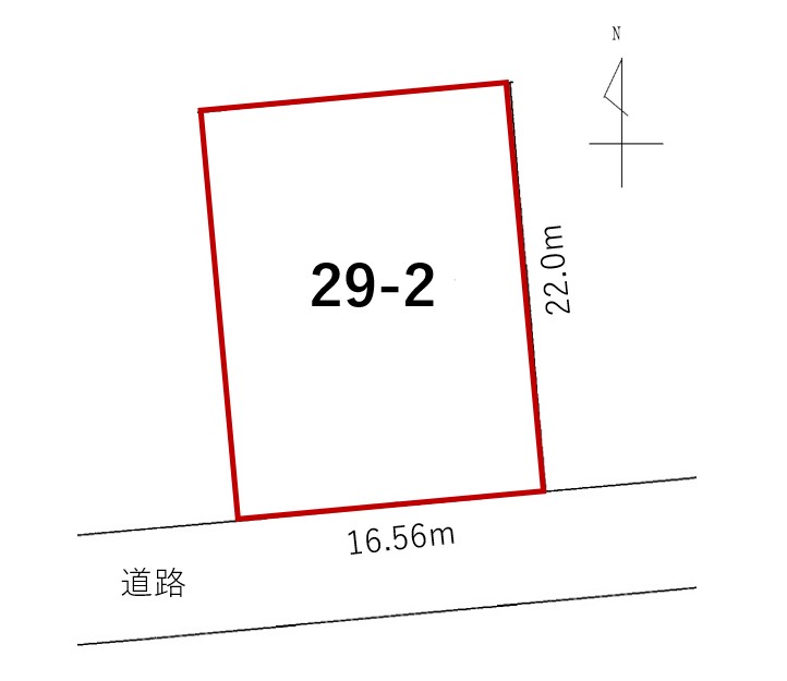 帯広市大川町　売土地（約110坪）建築条件なし 間取り