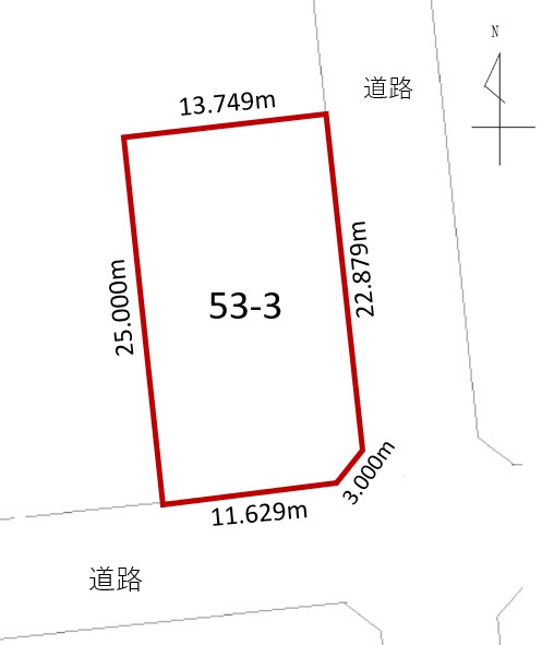 帯広市西16条南4丁目　売土地（103.30坪）建築条件なし※更地渡し 間取り