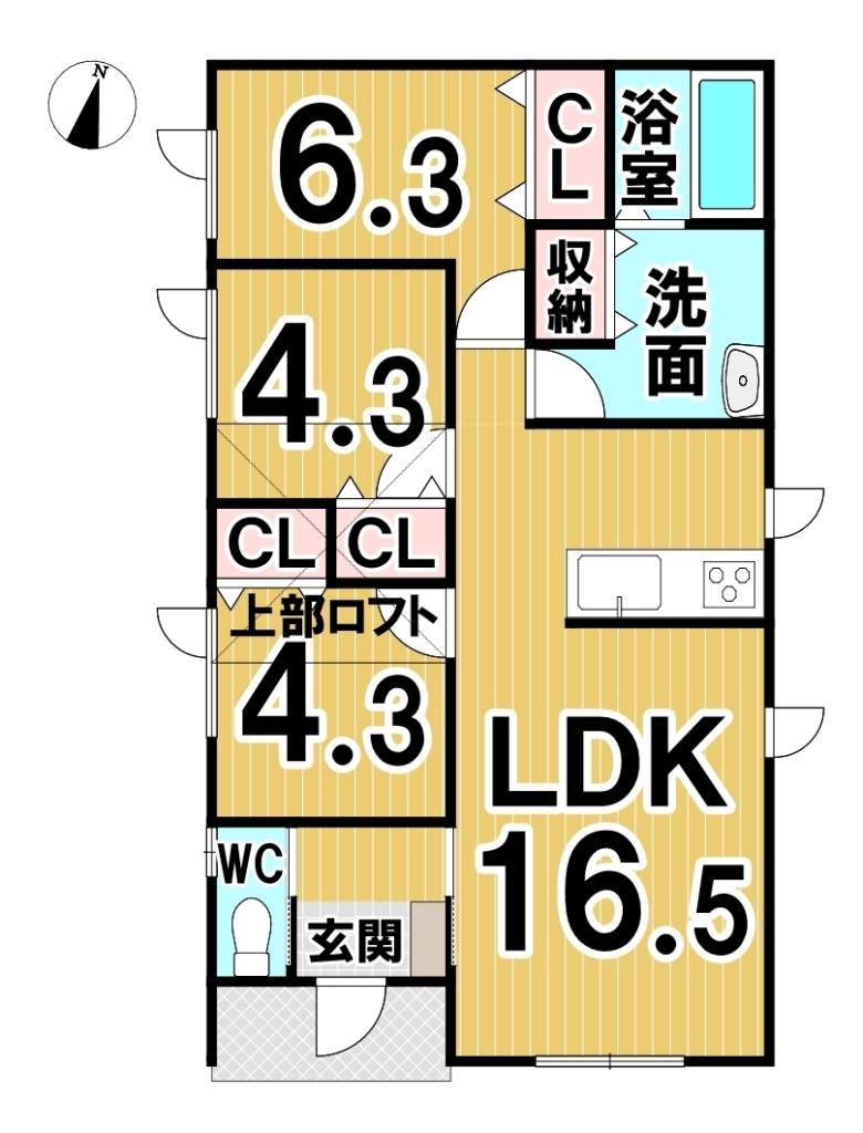 西１９条南４丁目【平家タイプ】　新築戸建 間取り