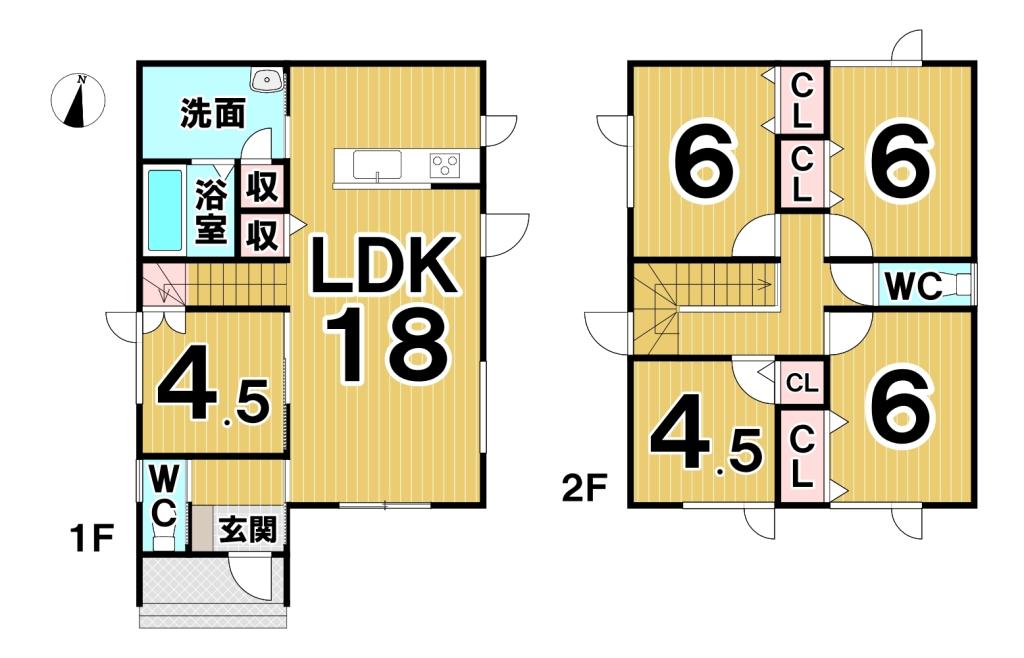 西１９条南４丁目【西タイプ】　新築戸建 間取り