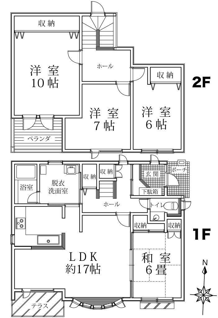白人小区域　札内青葉町 4SLDK中古住宅 内観