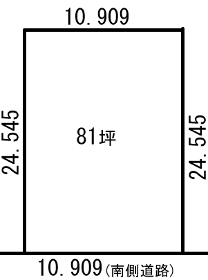 西11条南12丁目4-6 南向き 1200万円 (建築条件付) 間取り