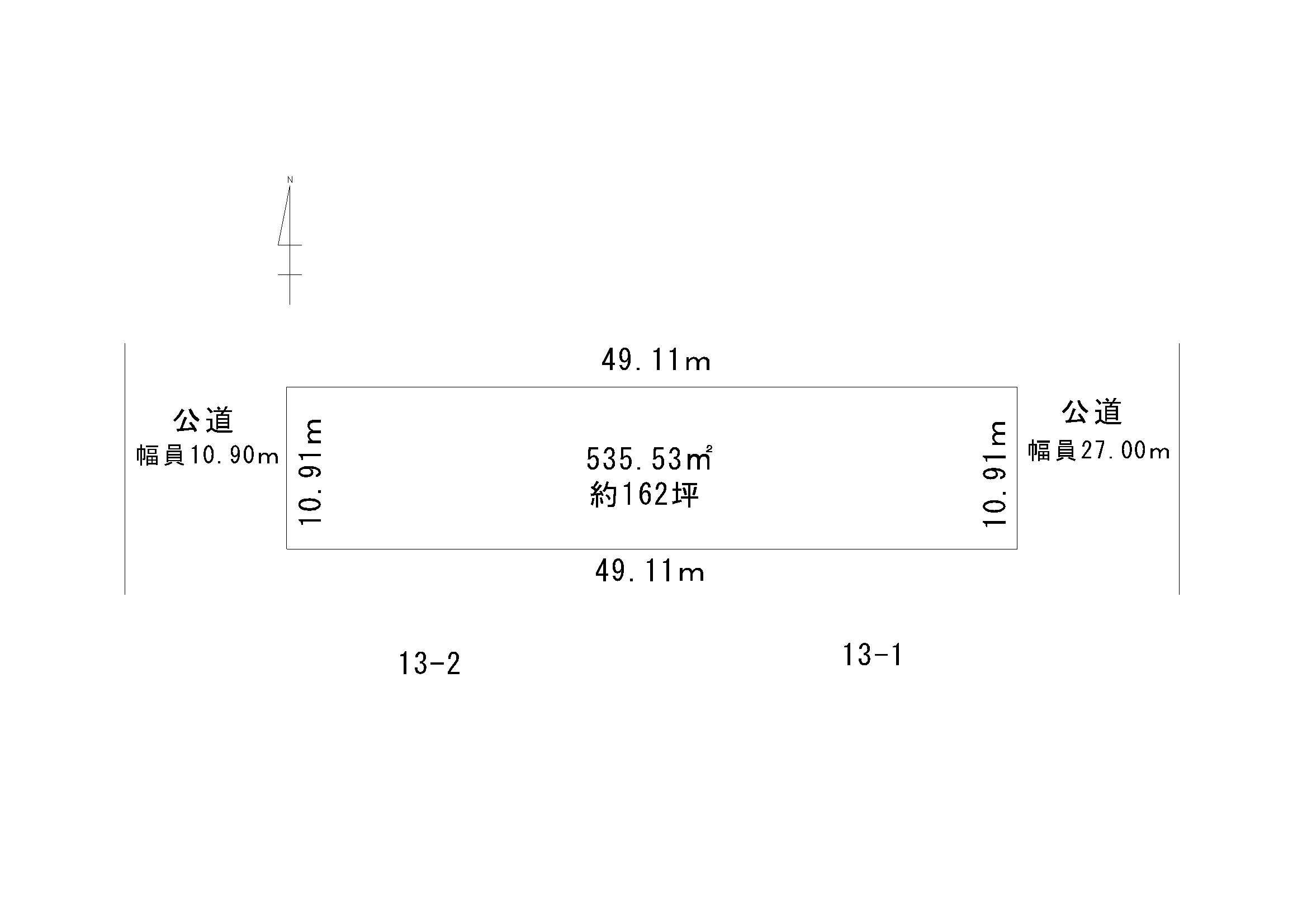 大通19丁目11番の売土地　※大通沿い  間取り