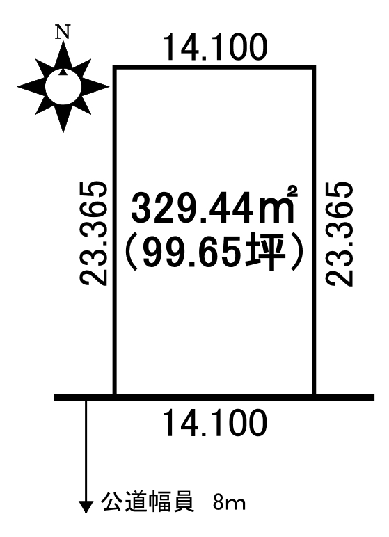※価格改定※♪解体更地・南道路♪西２３南１＿土地 間取り