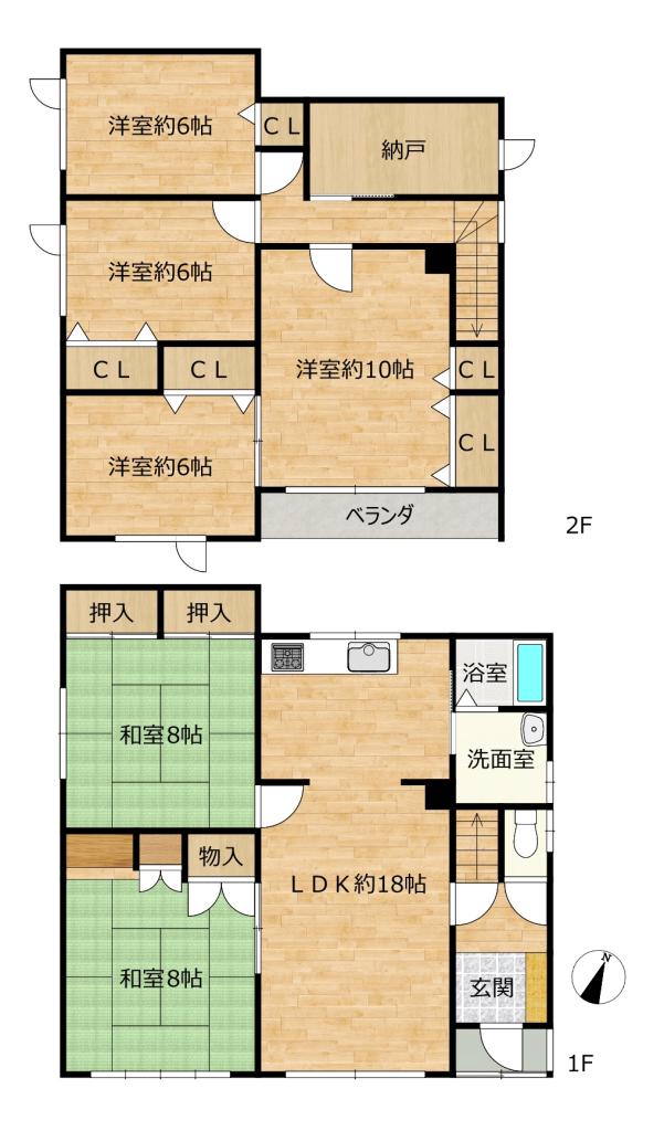 【閑静な住宅街】帯広市西17条北3丁目13-8 間取り